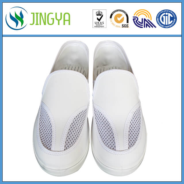 2 Holes leather upper PU sole cleanroom esd antistatic Shoes