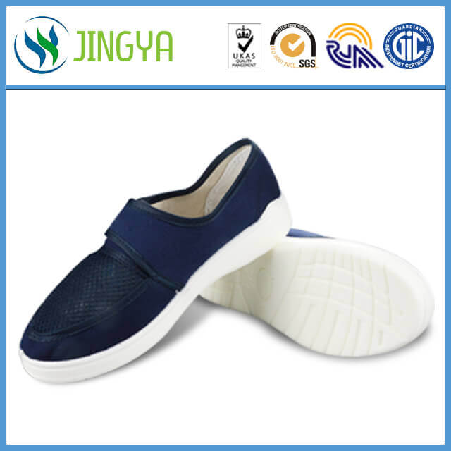 Blue Antistatic security work shoes with mesh