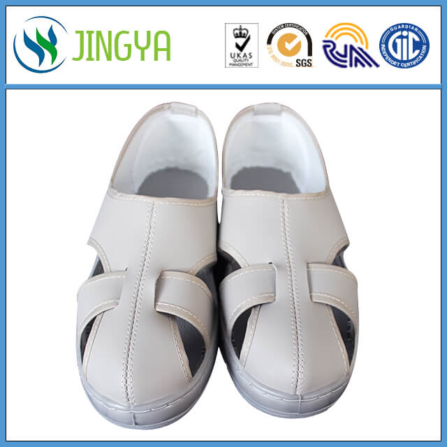 Grey PU leather esd shoes