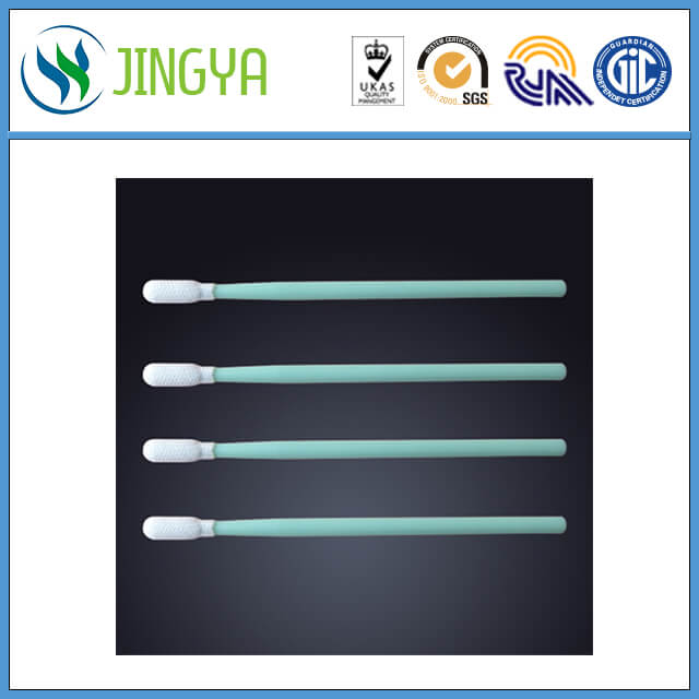 Cleanroom industrial use microfiber swabs